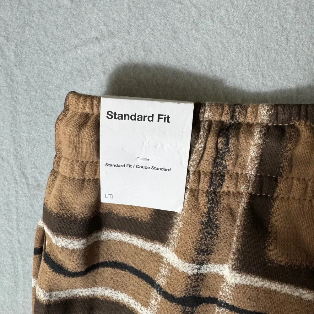 Jordan‎ Essentials Plaid Fleece Pants Brown FV7462-223 Mens Medium NEW